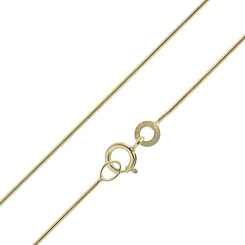 trendor Feine Schlangenkette 333 Gold Collierkette Breite 0,8 mm zauberhafter Halsschmuck für Frauen, modische Geschenkidee 15668-42 42 cm von trendor