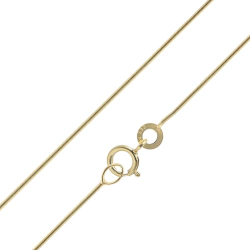 trendor Feine Schlangenkette 333 Gold Collierkette Breite 0,8 mm zauberhafter Halsschmuck für Frauen, modische Geschenkidee 15668-45 45 cm von trendor