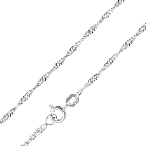 trendor Feine Singapur-Kette 925 Silber Kette Damen 1,8 mm Halskette für Frauen 15705-40 40 cm von trendor