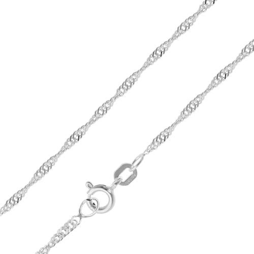 trendor Feine Singapur-Kette 925 Silber Kette Damen 1,8 mm Halskette für Frauen 15705-60 60 cm trendor Feine Singapur-Kette 925 Silber Kette Damen 1,8 mm Halskette für Frauen 15705-60 60 cm von trendor