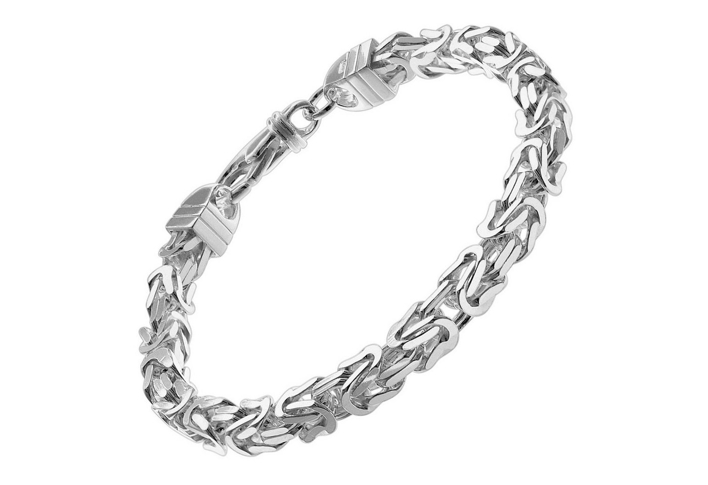 trendor Gliederarmband Königskette für Männer 925 Silber 6 mm breit von trendor