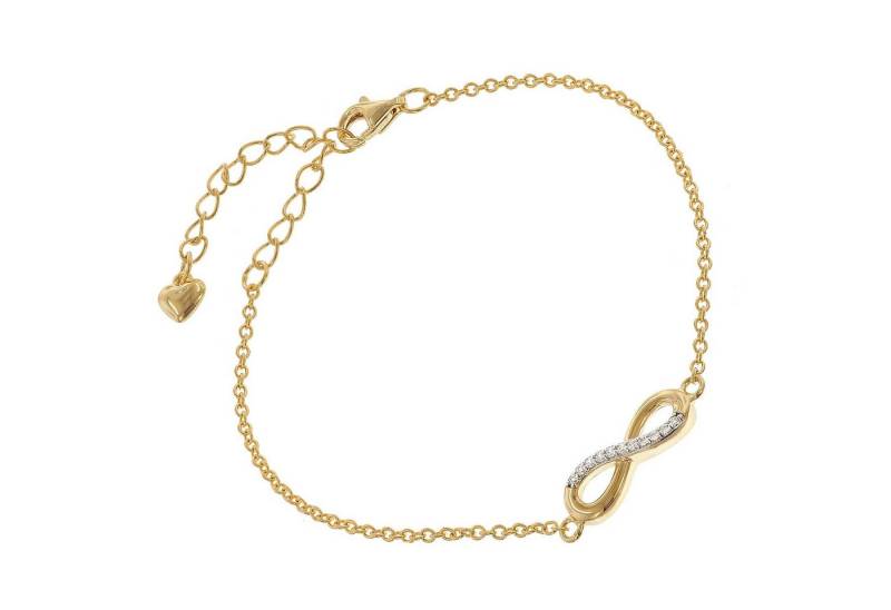 trendor Gliederarmband Damen-Unendlichkeit 925 Silber Vergoldet von trendor