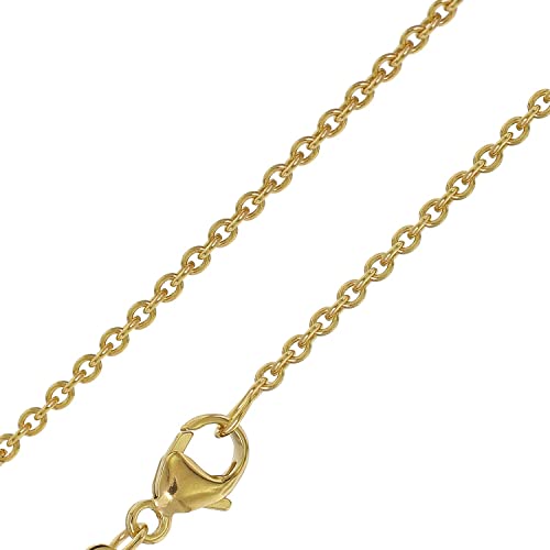 trendor Halskette für Anhänger 333 Gold Rundanker 1,5 mm Länge 45/42 cm 35904 von trendor