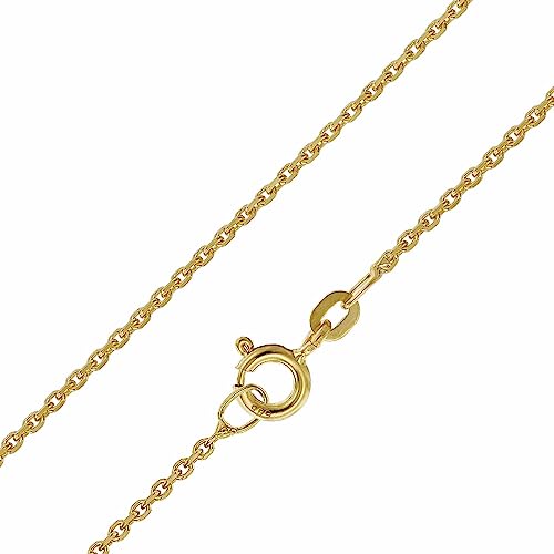 trendor Goldkette für Anhänger 585 Gold 14 Karat Anker-Halskette 1,3 mm 51896-45 45 cm von trendor