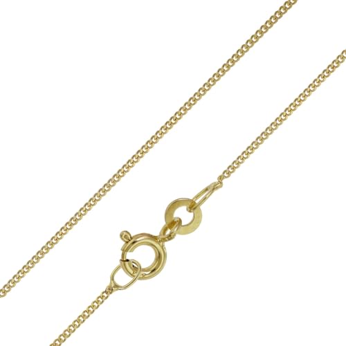 trendor Feine Panzerkette 333 Gold Halskette 1,1 mm elegante goldene Kette, tolles Schmuckstück aus Echtgold 72023-45 45 cm von trendor