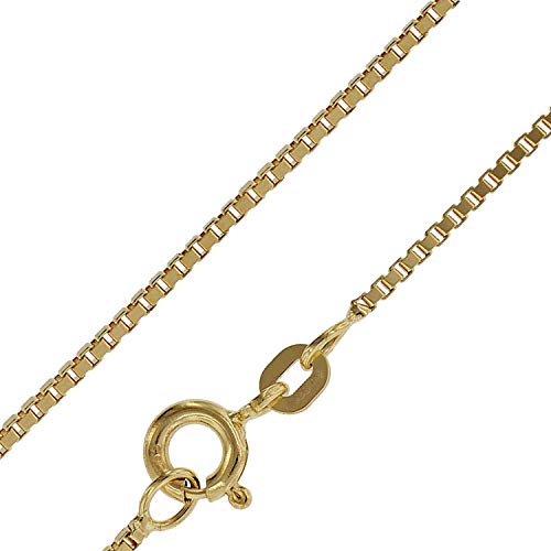 trendor Feine Venezianer Kette Gold 585/14K Collierkette 0,9 mm 50873-38 38 cm von trendor