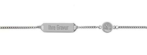 trendor Armband mit Namen für Kinder Silber 925 Gravurband 14/12 cm inklusive Wunsch-Gravur 50781 von trendor