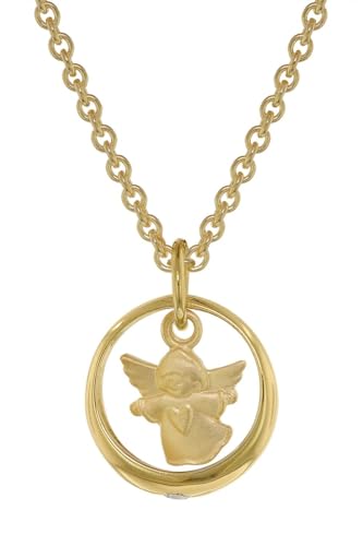 trendor Halskette mit Engel-Taufring Gold auf Silber 75956-42 42 cm von trendor