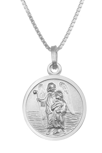 trendor Halskette mit Erzengel Raphael Anhänger Ø 16 mm 925 Silber zauberhaftes Schmuckstück für Damen und Herren, wunderschöne Geschenkidee, 41465-50 50 cm von trendor