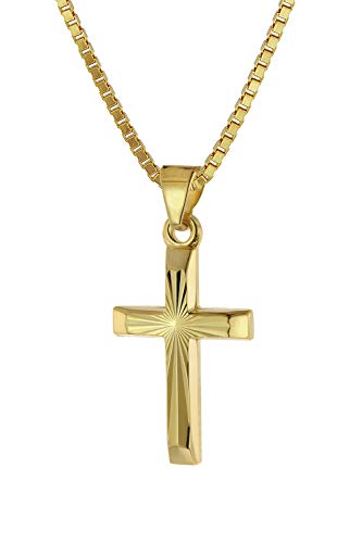 trendor Halskette mit Kreuz für Kinder Gold 333/8 Karat 39520-38 38 cm von trendor