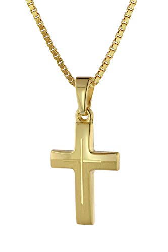 trendor Halskette mit Kreuz für Kinder Gold 333/8 Karat 39522-38 38 cm von trendor