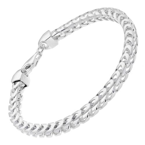 trendor Herren-Armband 925 Silber Fuchsschwanzkette Breite 5,1 mm zeitloser und maskuliner Armschmuck für Männer, edle Geschenkidee 15798-21 21 cm von trendor