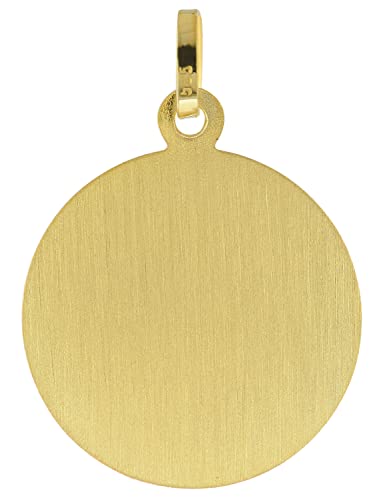 trendor Herren Christophorus Anhänger Gold 585 + vergoldete Silberkette elegantes Schmuckstück aus Echtgold für Herren, tolle Geschenkidee, 41258-45 45 cm von trendor