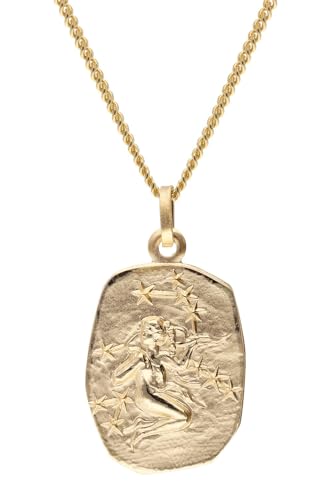 trendor Jungfrau Sternzeichen Gold 333 mit vergoldeter Silberkette 15404-09-45 45 cm von trendor