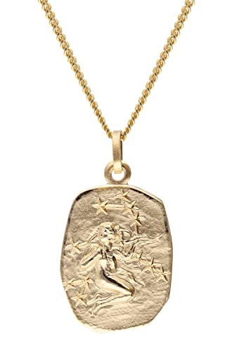 trendor Jungfrau Sternzeichen Gold 333 mit vergoldeter Silberkette 15404-09-50 50 cm von trendor