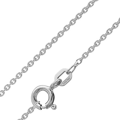 trendor Ankerkette 925 Sterlingsilber Rhodiniert 1,5 mm zauberhafter Silberschmuck für Damen, Halsschmuck aus Sterlingsilber, Geschenkidee 64031-38 38 cm von trendor