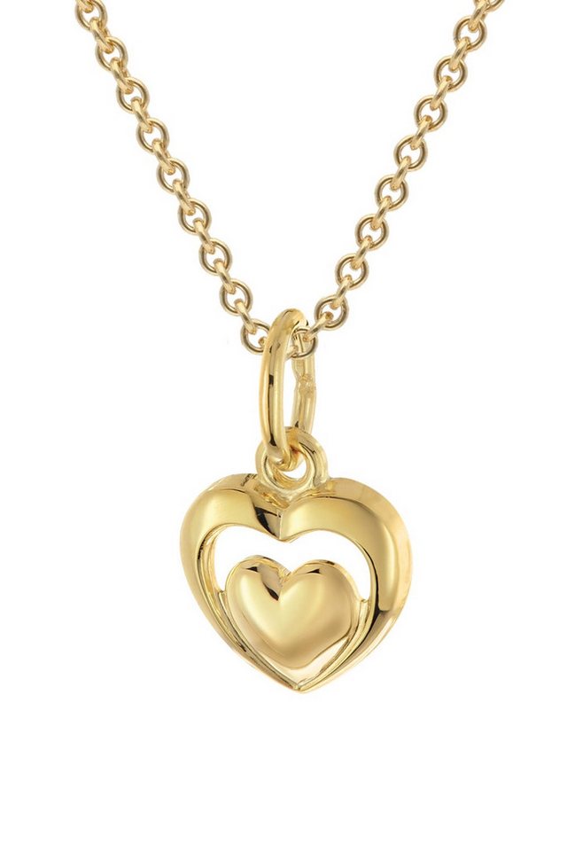 trendor Kette mit Anhänger -Anhänger Gold 333/8K Mit Vergoldeter Silberkette von trendor