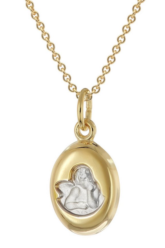 trendor Kette mit Anhänger -Anhänger Gold 333/8K Mit Vergoldeter Silberkette von trendor