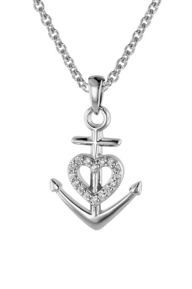 trendor Kette mit Anhänger Glaube Liebe Hoffnung Anhänger mit Damen-Silber 925 von trendor