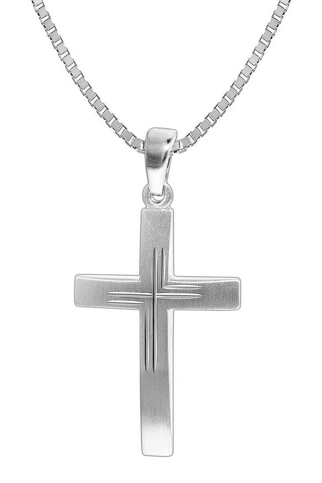 trendor Kette mit Anhänger mit Kreuz 925 Silber 50 cm von trendor