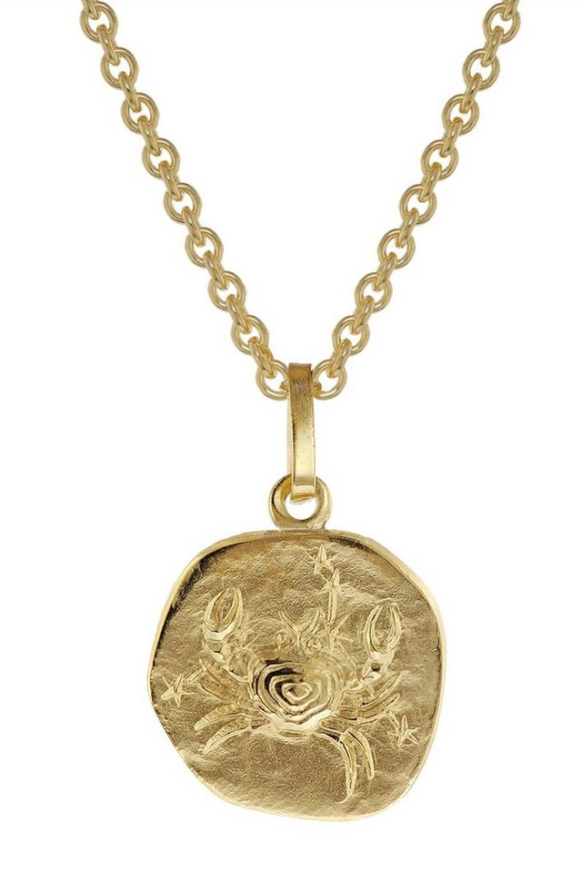 trendor Kette mit Anhänger für Kinder Krebs Gold 333 Anhänger + von trendor