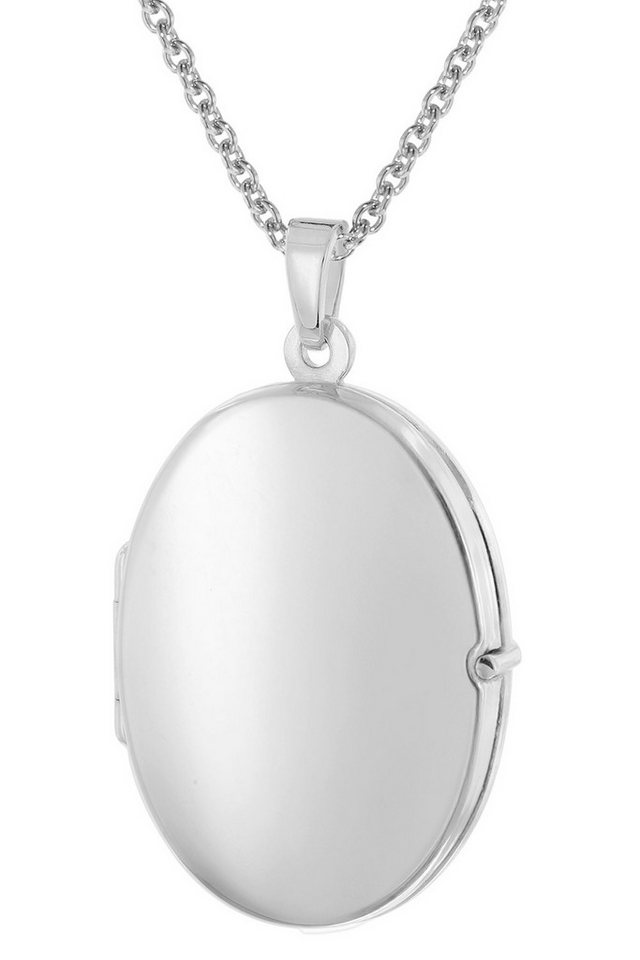 trendor Kette mit Anhänger Damen-mit 26 mm großem 925 Silber Rhodiniert von trendor