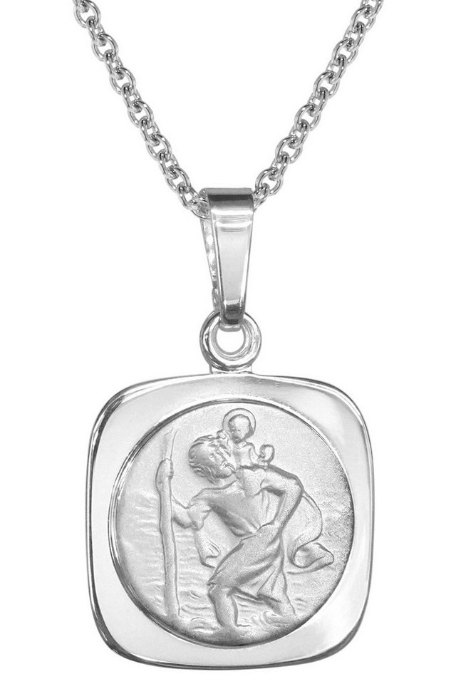trendor Kette mit Anhänger Herren-mit Christophorus Anhänger 925 Silber von trendor