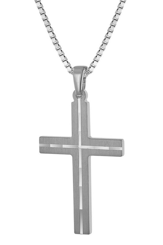 trendor Kette mit Anhänger mit Kreuz-Anhänger 925 Silber trendor Kette mit Anhänger mit Kreuz-Anhänger 925 Silber von trendor