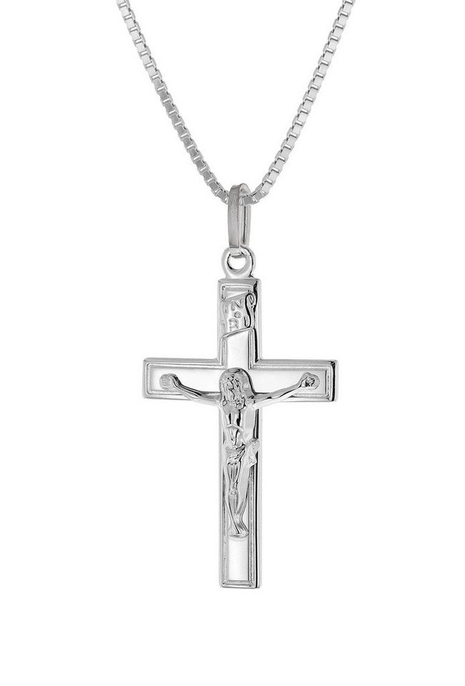 trendor Kette mit Anhänger mit Kruzifix -Anhänger 925 Silber von trendor