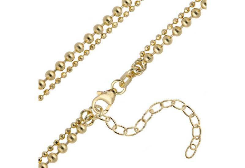 trendor Kette ohne Anhänger Damen-925 Silber Vergoldet Fantasie Collier von trendor