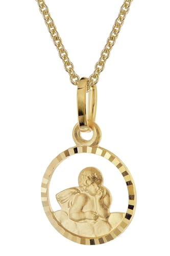 trendor Kinder-Anhänger Amor Gold 333/8K + vergoldete Silberkette zeitloses Schmuckstück für Kids, zauberhafte Geschenkidee 28748-38 38 cm von trendor
