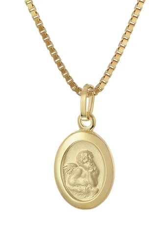 trendor Kinder-Anhänger Gold 333 Schutzengel an vergoldeter Silberkette 28466-40 40 cm von trendor