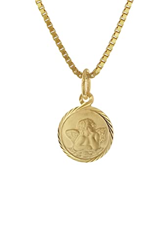 trendor Kinder-Anhänger Gold 333 Schutzengel mit vergoldeter Silberkette 41201-40 40 cm von trendor