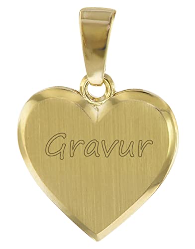 trendor Kinder Gravur-Anhänger Gold 333/8 K Herz mit Namen inklusive Wunsch-Gravur 08526 von trendor