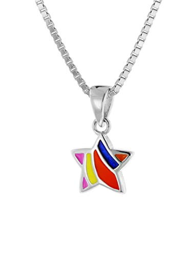 trendor Kinder-Halskette Silber 925 Collier mit Stern-Anhänger zauberhafter Halsschmuck, liebevolle Geschenkidee für Mädchen, 41681-40 40 cm von trendor