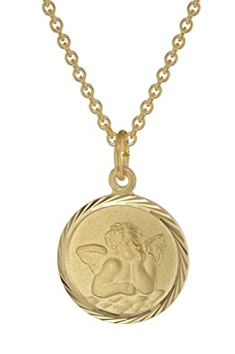 trendor Kinder-Halskette mit Schutzengel Anhänger Gold auf Silber 39030-38 38 cm von trendor