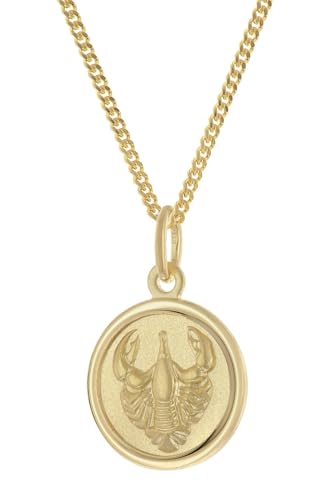 trendor Kinder Sternzeichen Krebs Gold 333 mit vergoldeter Kette wunderschönes Schmuckstück für Mädchen und Jungen, zauberhafte Geschenkidee 28468-07-40 40 cm von trendor