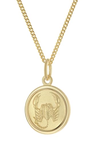 trendor Kinder Sternzeichen Skorpion Gold 333 mit vergoldeter Kette 28468-11-40 40 cm von trendor