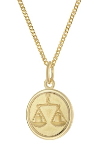 trendor Kinder Sternzeichen Waage Gold 333 mit vergoldeter Kette wunderschönes Schmuckstück für Mädchen und Jungen, zauberhafte Geschenkidee 28468-10-40 40 cm von trendor
