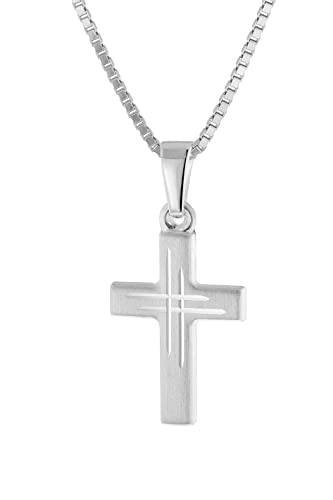 trendor Kinderkette mit Kreuz-Anhänger 925 Silber Kinder Halskette für Jungen und Mädchen, zauberhaftes Geschenk für Kids, 15039-40 40 cm von trendor