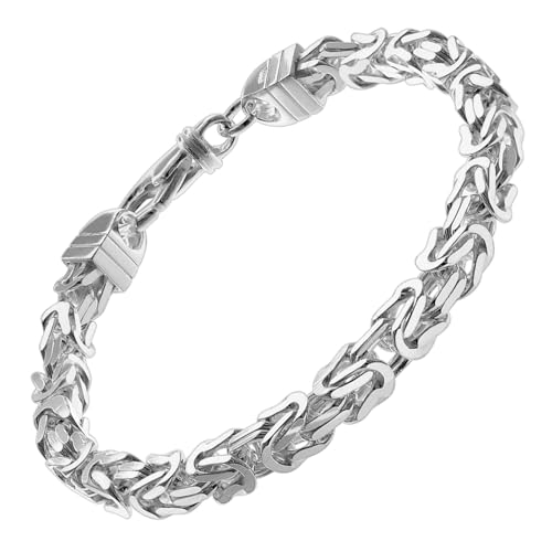 trendor Königskette Armband für Männer 925 Silber 6 mm breit 08646-21 21 cm von trendor