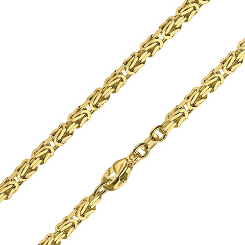 trendor Königskette Collier Gold auf 925 Silber 2,8 mm Breite wunderschöne Geschenkidee, Halsschmuck für Damen und Herren, 51570-50 50 cm von trendor