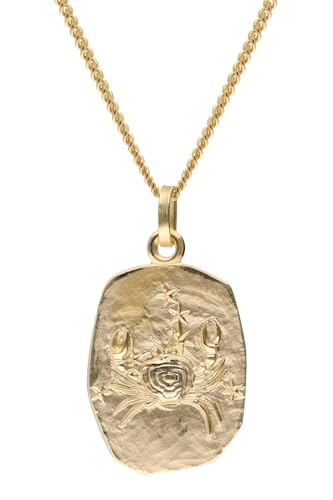 trendor Krebs Sternzeichen Gold 333 / 8K mit vergoldeter Silberkette 15404-07-50 50 cm von trendor