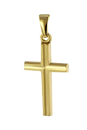 trendor Kreuz Anhänger 20 mm Gold 333 / 8K modischer Kreuzanhänger für Damen, zeitlose Geschenkidee, zauberhafter Schmuck aus Echtgold 51093 von trendor