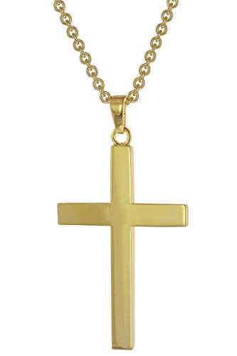 trendor Kreuz-Anhänger Herren-Halskette Gold auf Silber 925 39066-50 50 cm von trendor