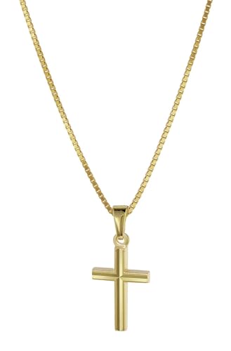 trendor Kreuz Anhänger für Kinder Gold 333 mit plattierter Halskette 08504-40 40 cm trendor Kreuz Anhänger für Kinder Gold 333 mit plattierter Halskette 08504-40 40 cm von trendor