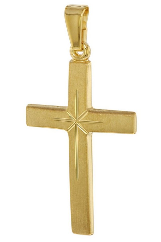 trendor Kreuzanhänger Kreuz- 24 mm 750 Gold/18 Karat von trendor