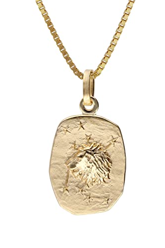 trendor Löwe Sternzeichen Gold 333 / 8K mit vergoldeter Silberkette 15382-08-45 45 cm von trendor