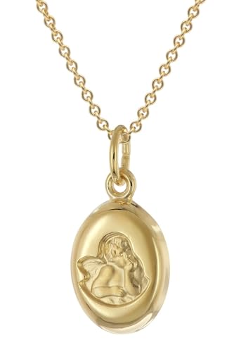 trendor Mädchen-Anhänger Engel Gold 333/8K Mit Vergoldeter Silberkette wunderschönes Schmuckstück für Kids, zauberhafte Geschenkidee 28584-38 38 cm von trendor