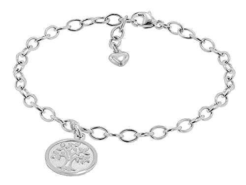 trendor Mädchen-Armband mit Lebensbaum 925 Sterlingsilber 18 cm zauberhafter Armschmuck für Kinder, wunderschöne Geschenkidee, 51175 von trendor